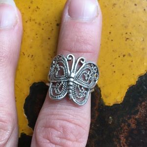 925 silver Thailand butterfly ring